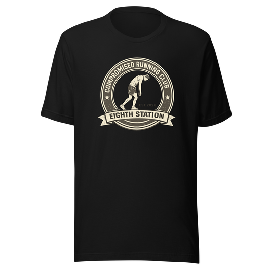 Compromised Running Club Tee in Black — Eighth Station hybrid fitness shirt