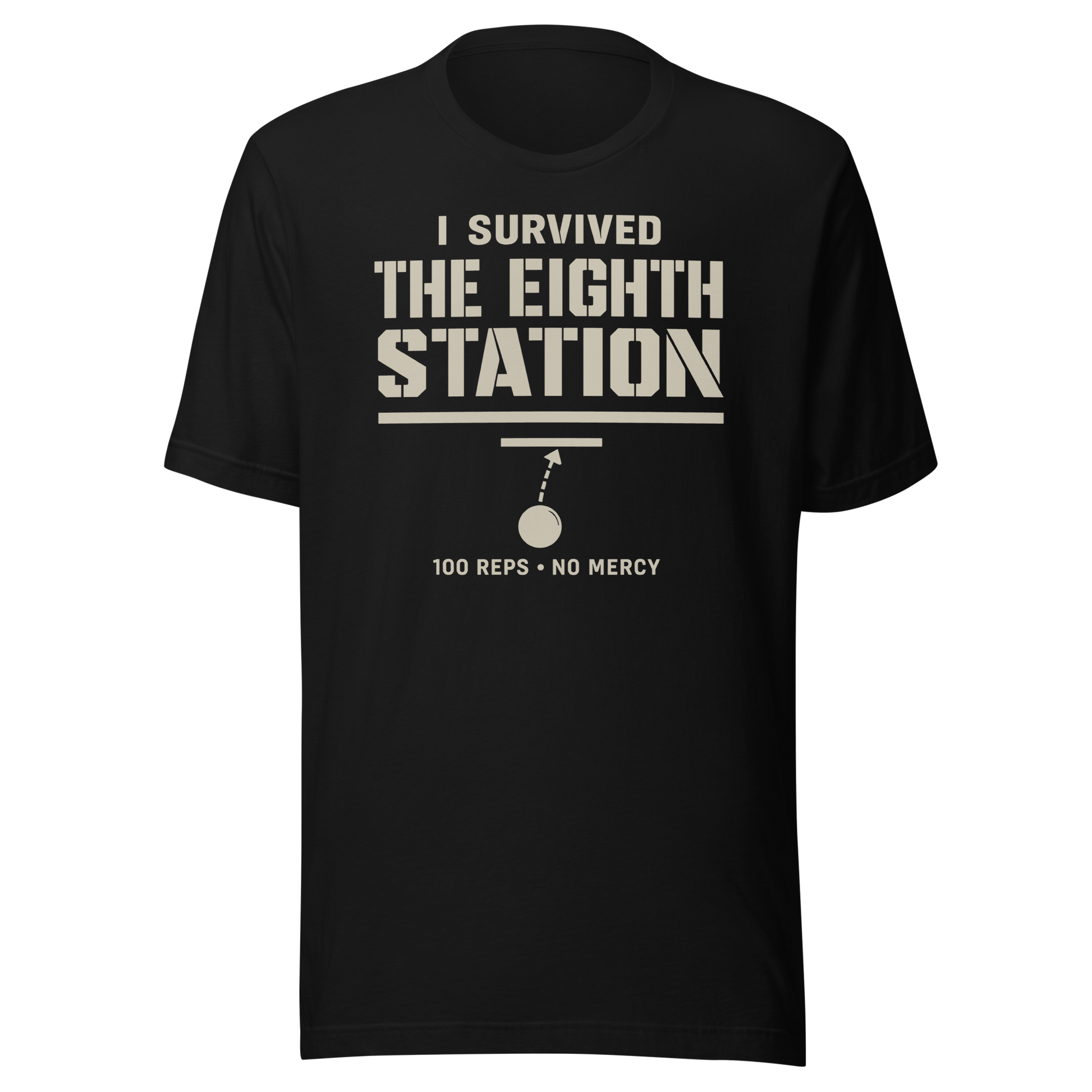 I Survived The Eighth Station Tee in Black — Eighth Station finisher shirt