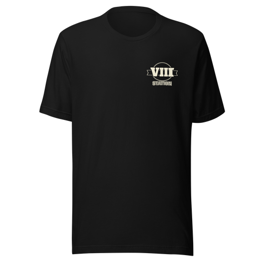 Standard Issue Tee VIII Brand Mark in Black — Eighth Station hybrid athlete apparel