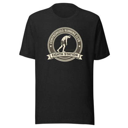 Compromised Running Club Tee in Black Heather — Eighth Station hybrid fitness shirt