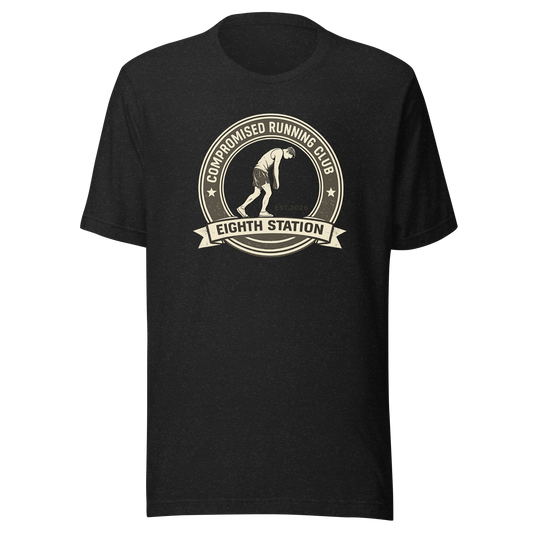 Compromised Running Club Tee in Black Heather — Eighth Station hybrid fitness shirt