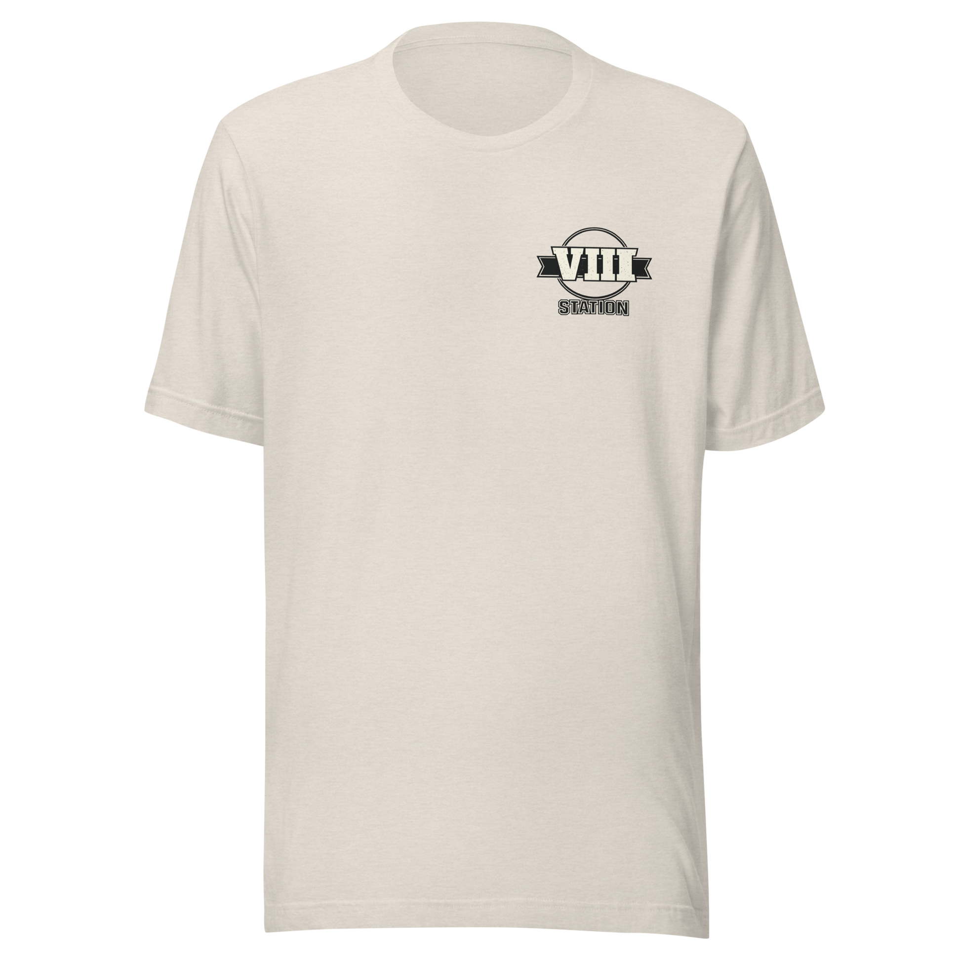Standard Issue Tee VIII Brand Mark in Heather Dust — Eighth Station hybrid athlete apparel