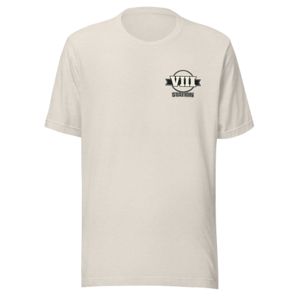 Standard Issue Tee VIII Brand Mark in Heather Dust — Eighth Station hybrid athlete apparel