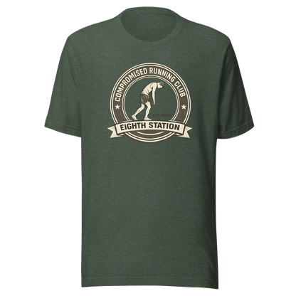 Compromised Running Club Tee in Heather Forest — Eighth Station hybrid fitness shirt