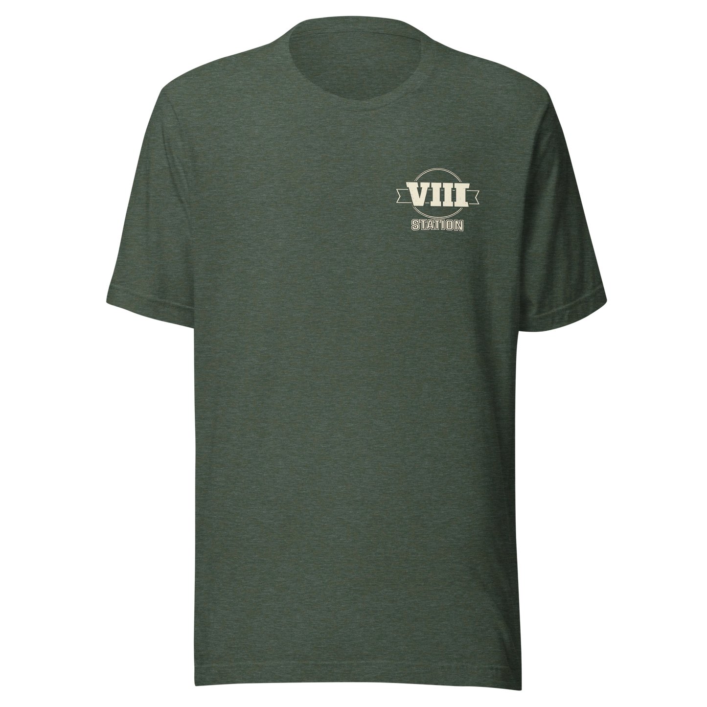 Standard Issue Tee VIII Brand Mark in Heather Forest — Eighth Station hybrid athlete apparel