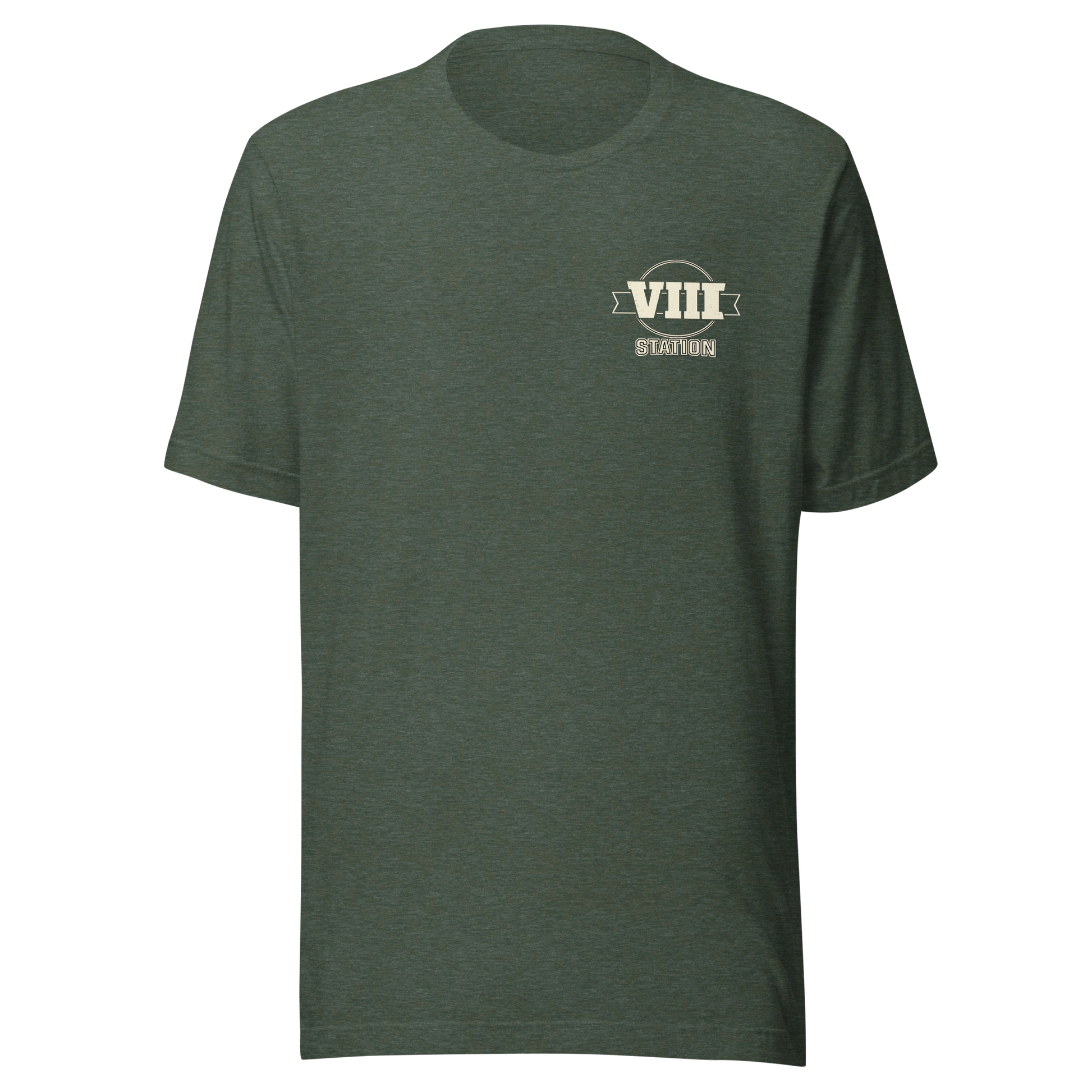 Standard Issue Tee VIII Brand Mark in Heather Forest — Eighth Station hybrid athlete apparel