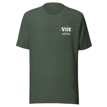 Standard Issue Tee VIII Brand Mark in Heather Forest — Eighth Station hybrid athlete apparel