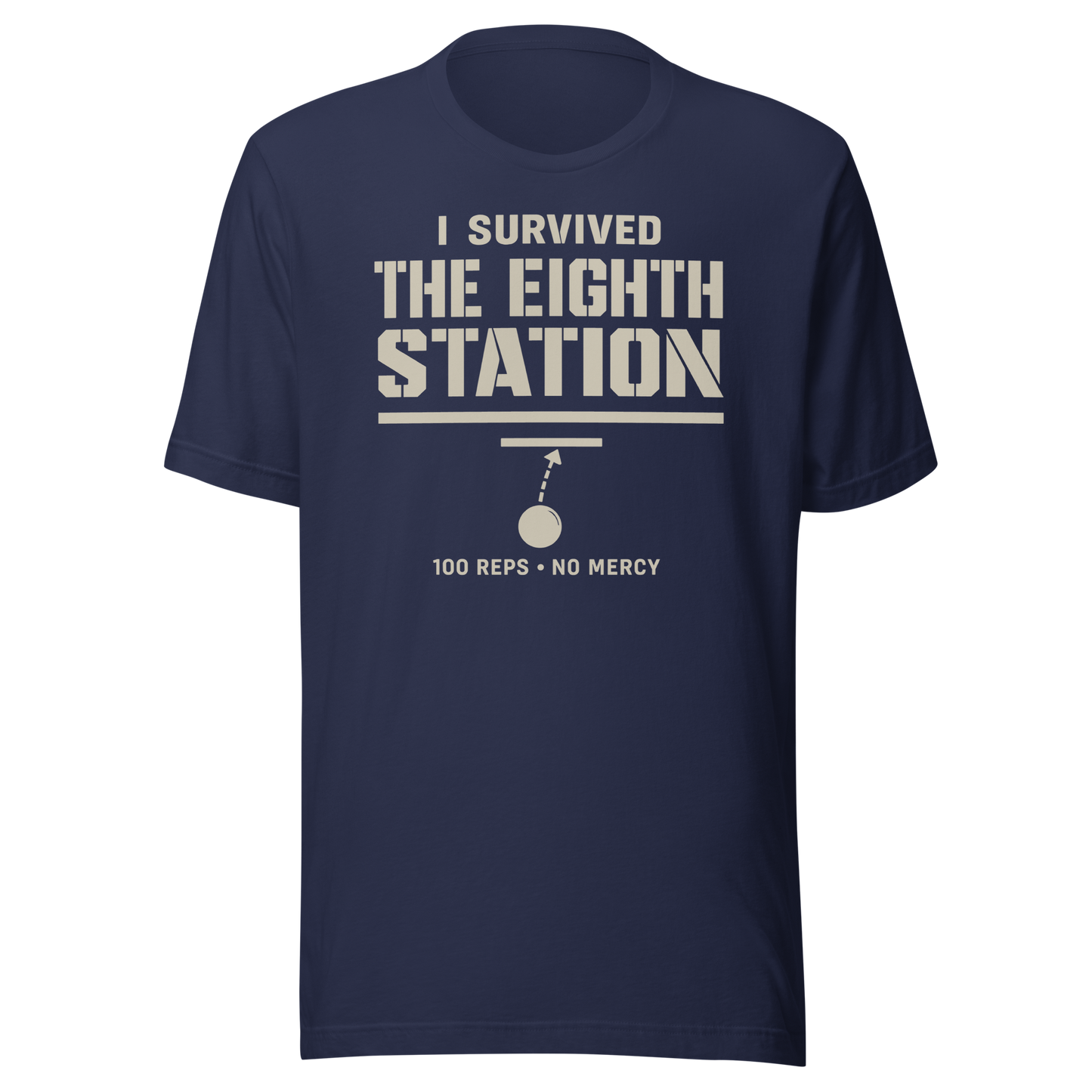 I Survived The Eighth Station Tee in Navy — Eighth Station finisher shirt