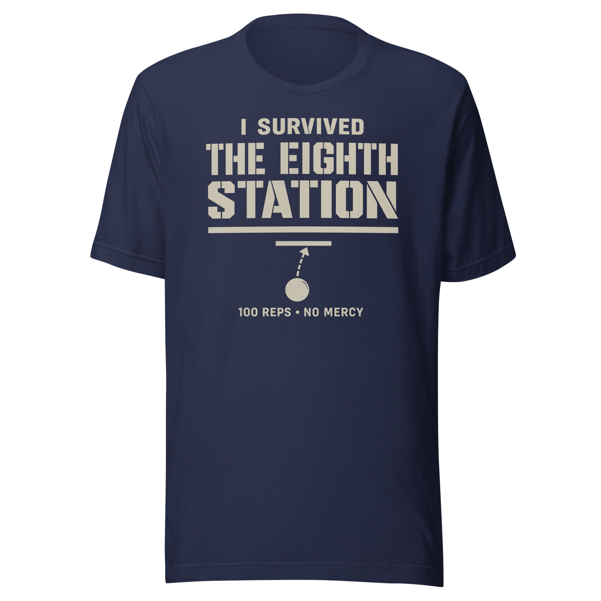 I Survived The Eighth Station Tee in Navy — Eighth Station finisher shirt