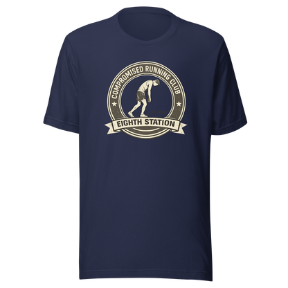 Compromised Running Club Tee in Navy — Eighth Station hybrid fitness shirt