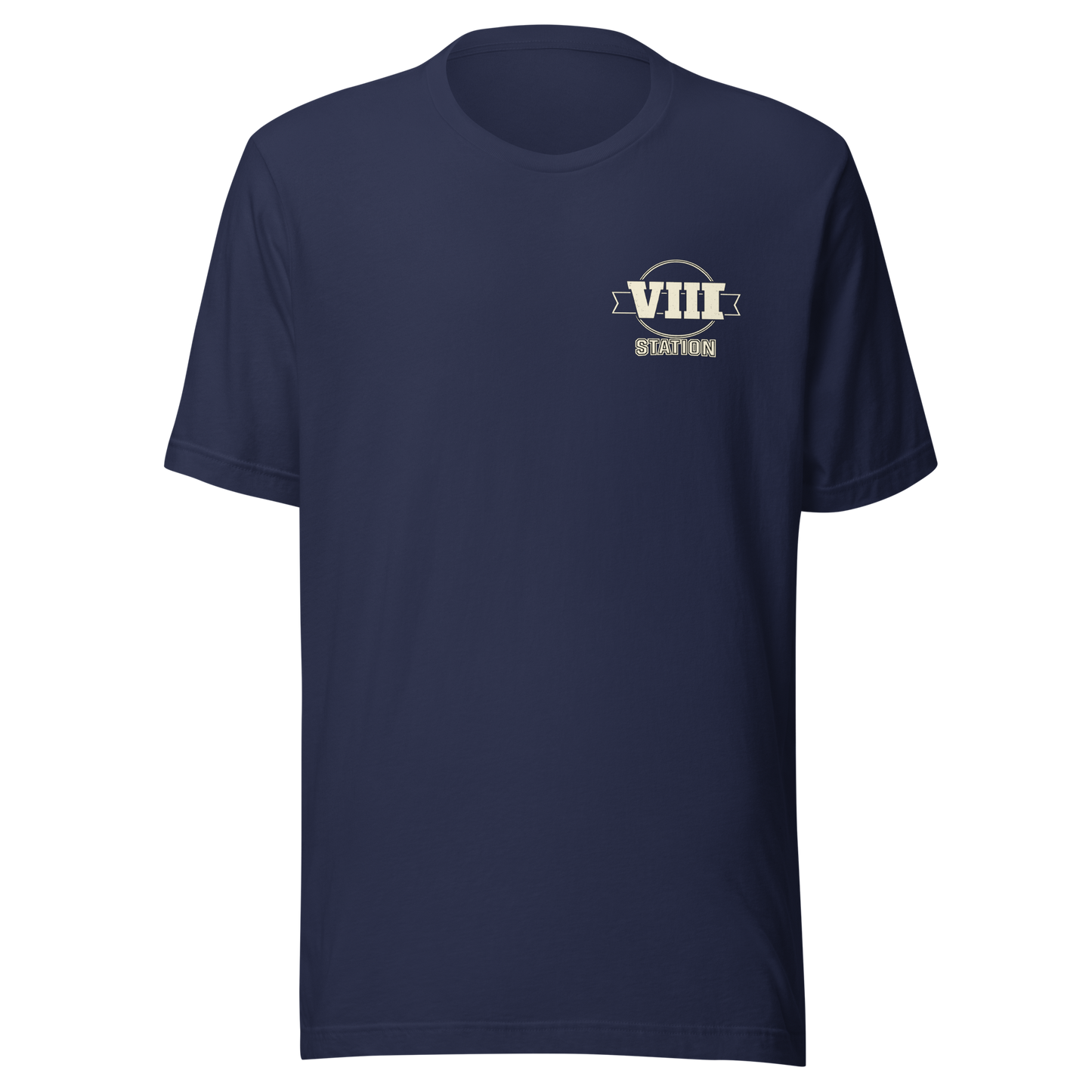 Standard Issue Tee VIII Brand Mark in Navy — Eighth Station hybrid athlete apparel