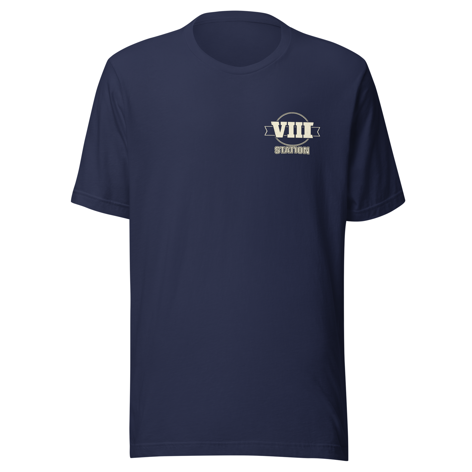 Standard Issue Tee VIII Brand Mark in Navy — Eighth Station hybrid athlete apparel
